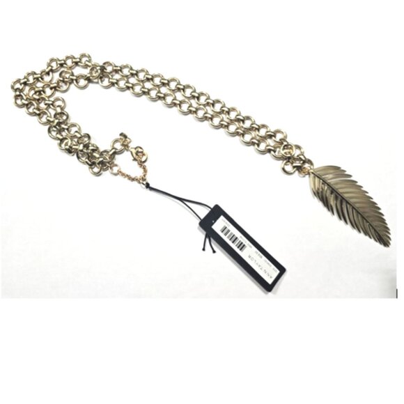 Ann Taylor Leaf Drop Pendant Necklace - Picture 2 of 2